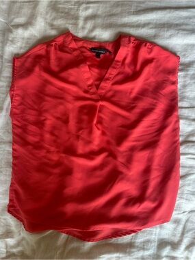 Banana Republic Bright Red V-Neck Sleeveless Camisole
